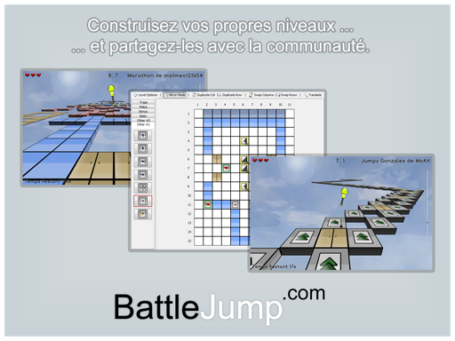 Battle Jump créez vos propres niveaux.